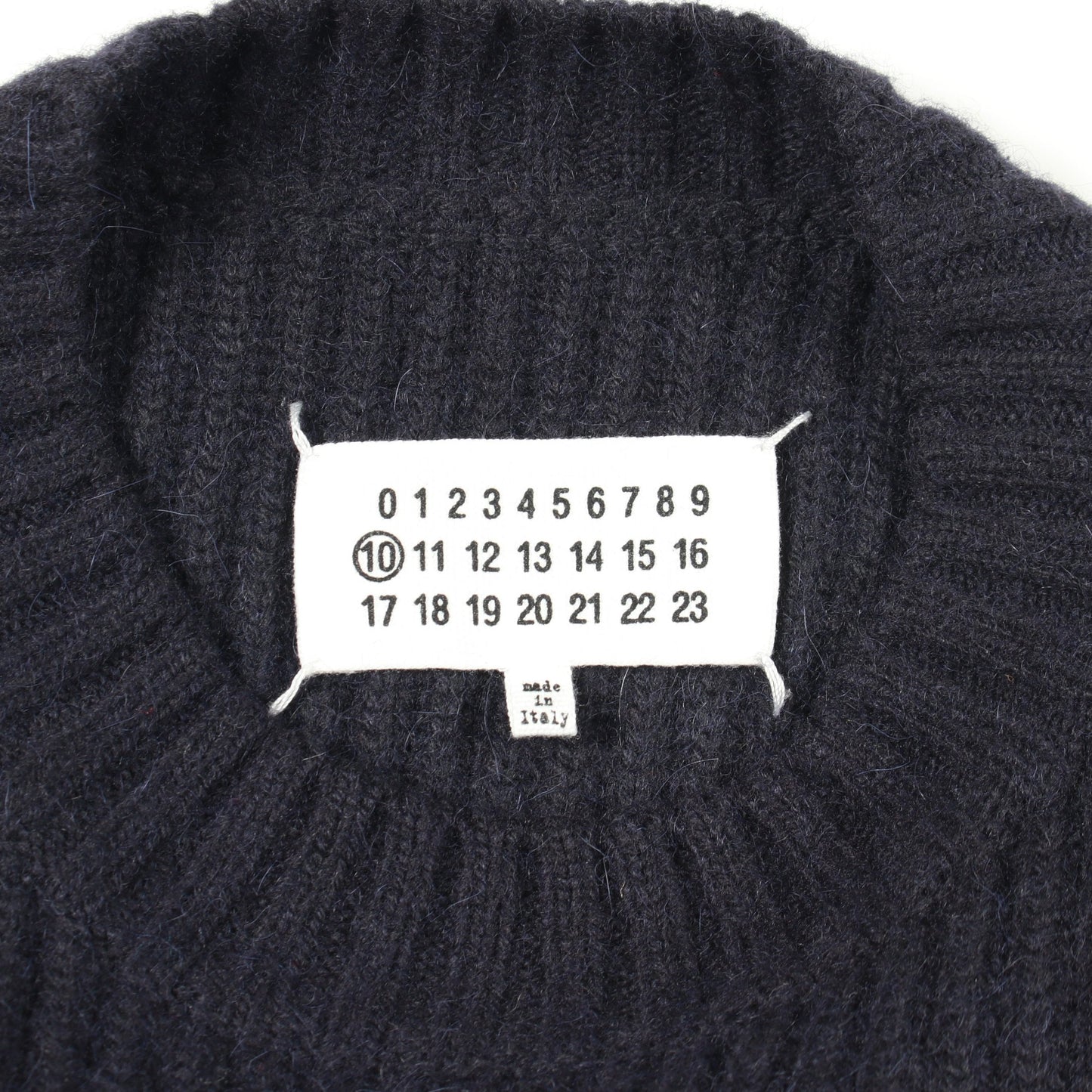 ニット クルーネック アルパカ ネイビー メゾンマルジェラ10 トップス Maison Margiela 10