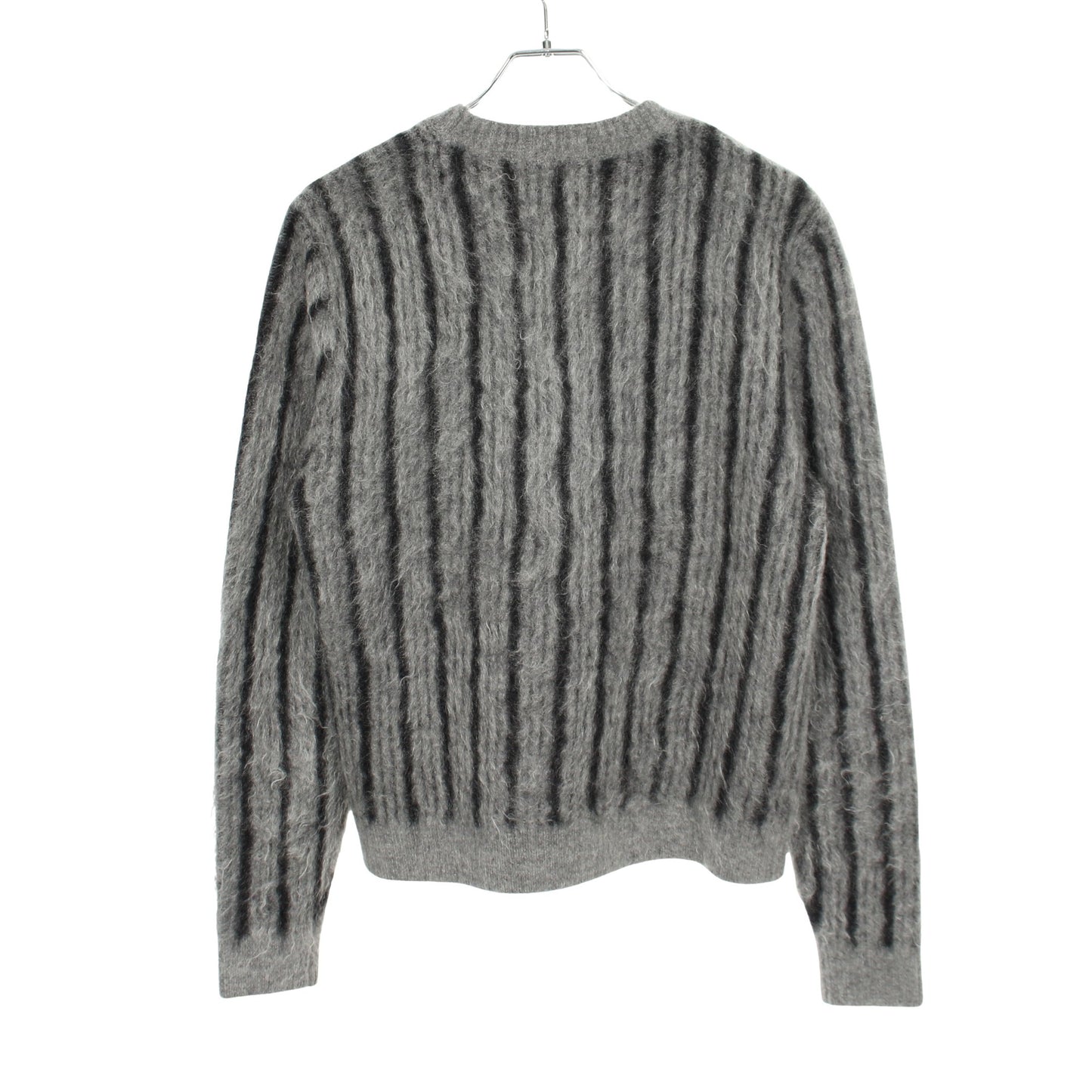 セーター ニット クルーネック ストライプ ウール モヘヤ グレー ブラック スリーワンフィリップリム トップス 3.1 Phillip Lim