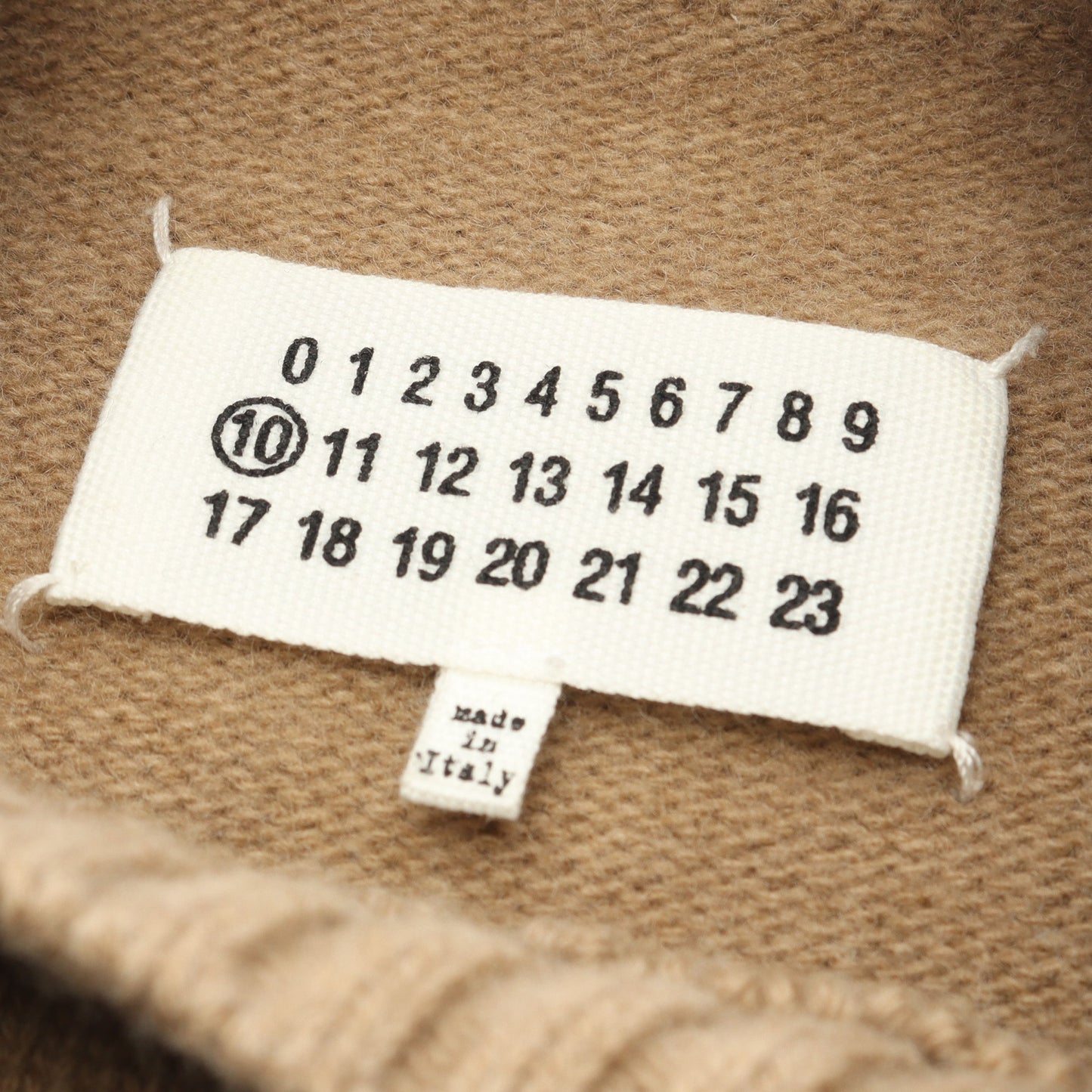 オーバーサイズ ニット クルーネック ウール ベージュ メゾンマルジェラ10 トップス Maison Margiela 10