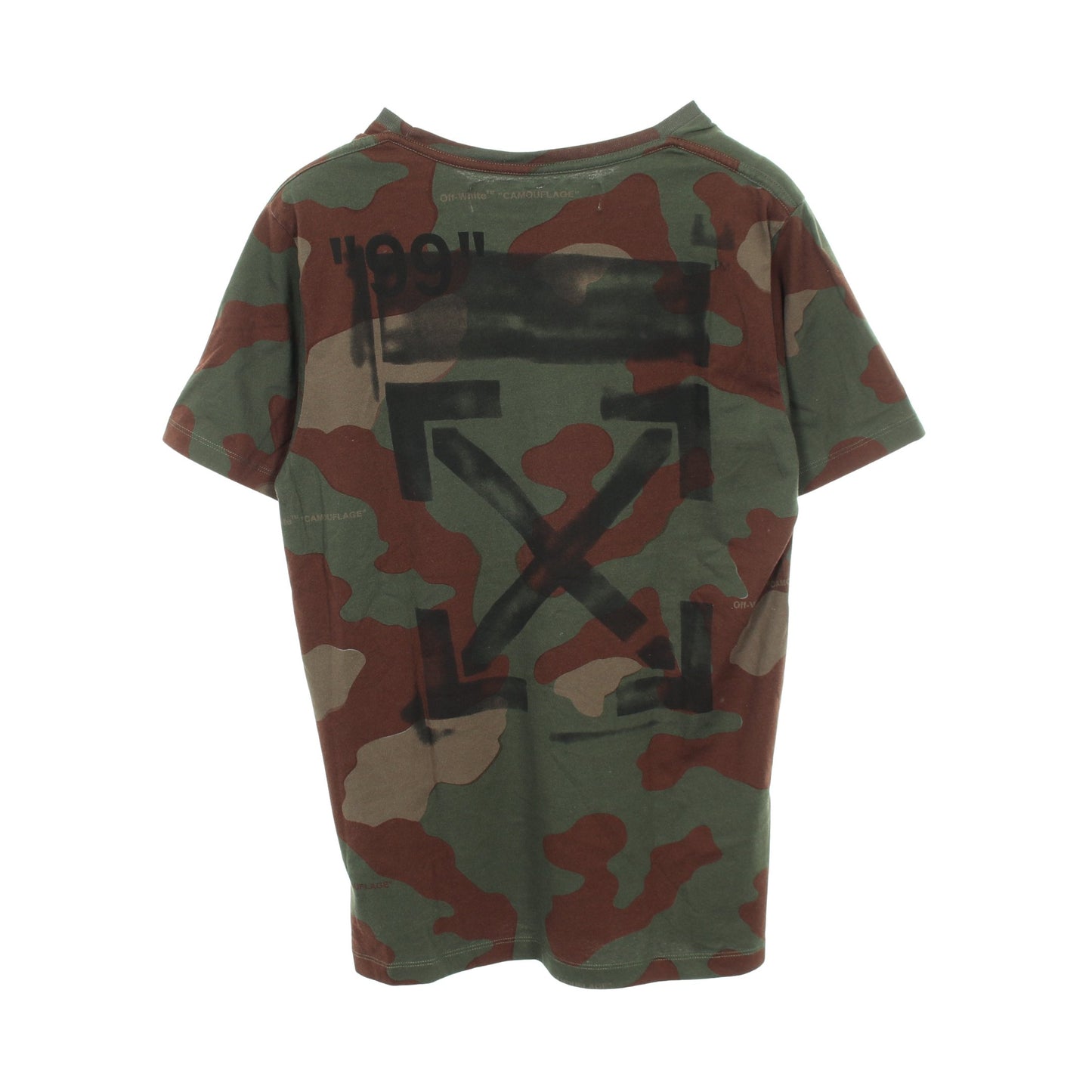 IMPRESSIONISM カモフラージュ 半袖Tシャツ コットン グリーン マルチカラー オフホワイト トップス OFF-WHITE