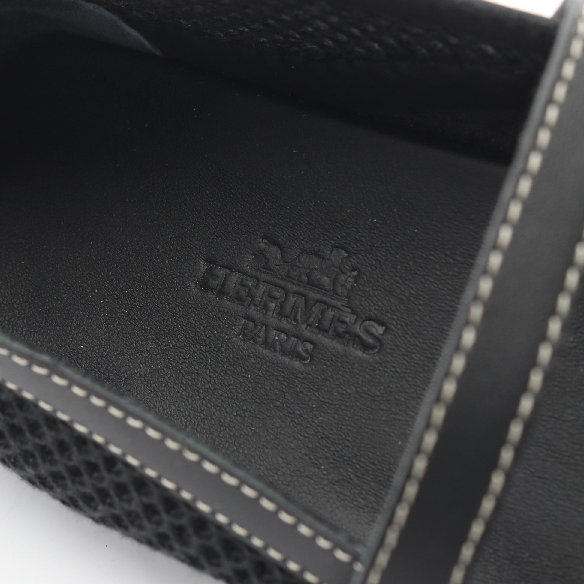 キチュ バレエシューズ ファブリック レザー ブラック メッシュ エルメス シューズ HERMES