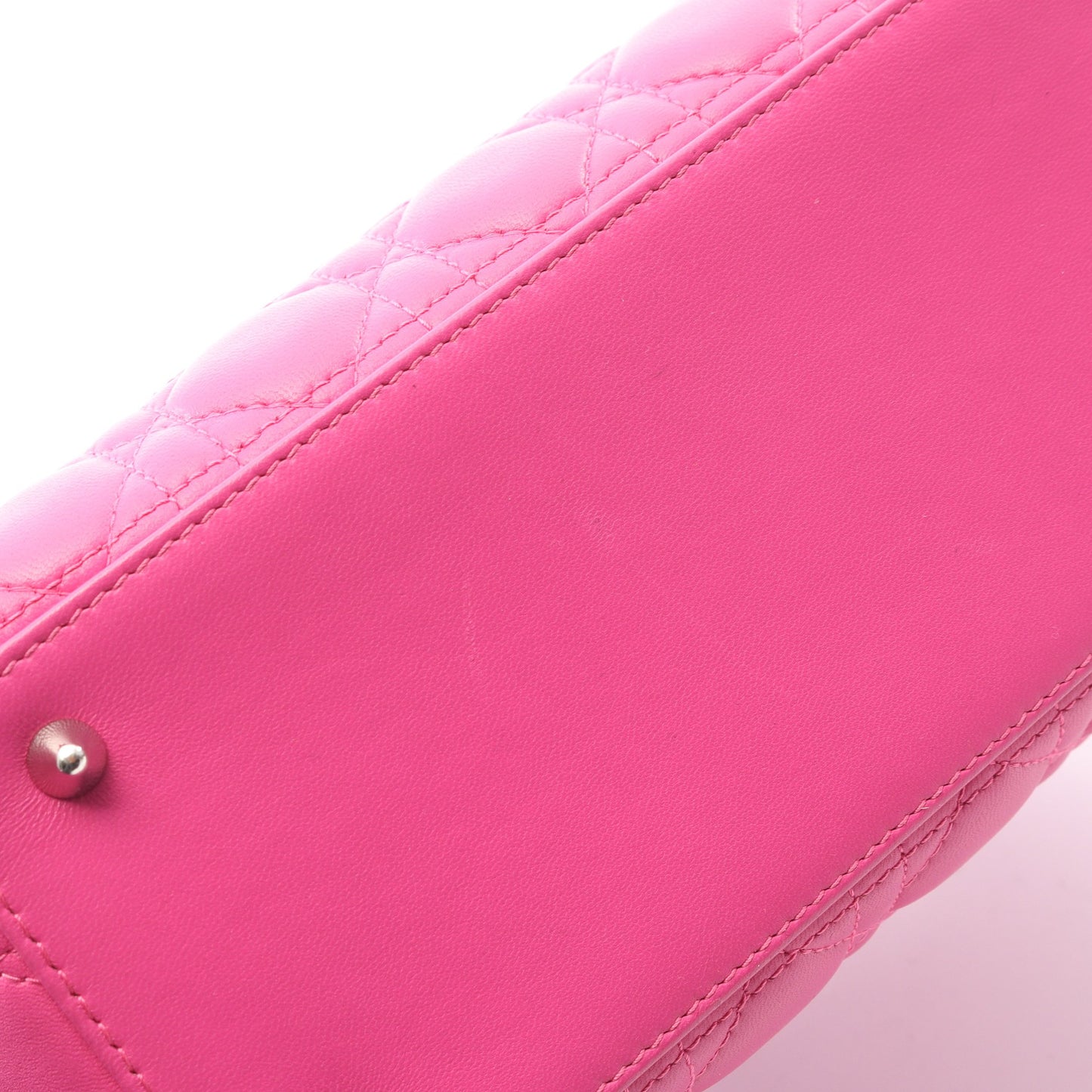LADY DIOR レディディオール カナージュ ハンドバッグ レザー ピンクパープル 2WAY クリスチャンディオール バッグ Christian Dior