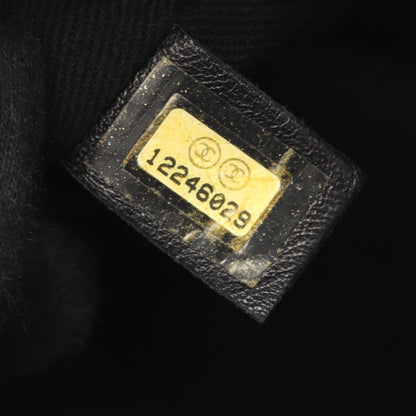 パリニューヨークライン ハンドバッグ トートバッグ ナイロン レザー ブラック シルバー金具 シャネル バッグ CHANEL
