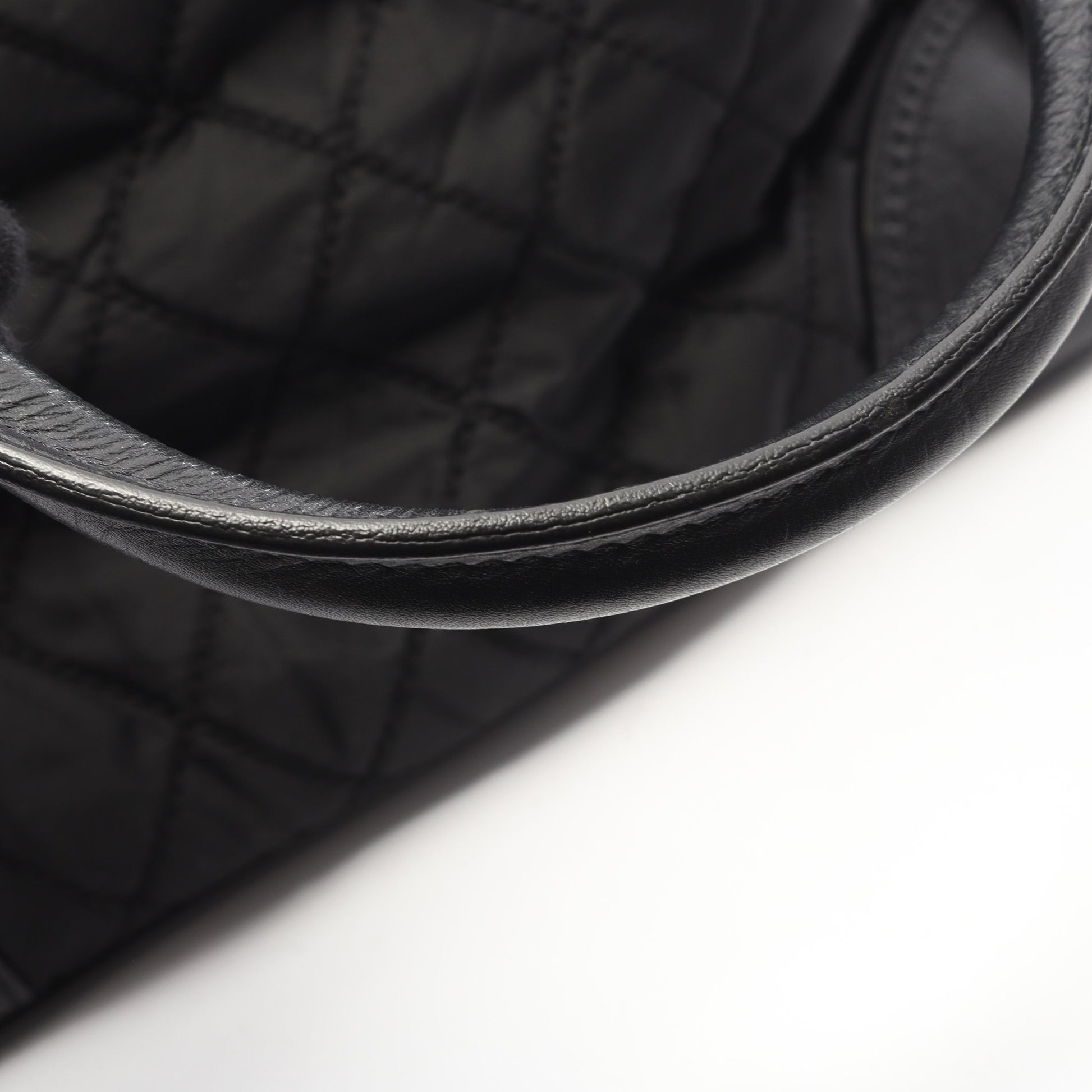 パリニューヨークライン ハンドバッグ トートバッグ ナイロン レザー ブラック シルバー金具 シャネル バッグ CHANEL