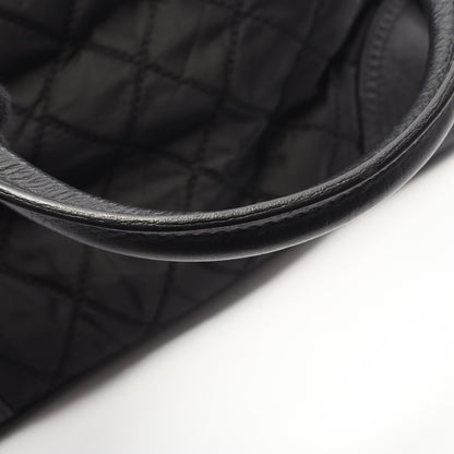 パリニューヨークライン ハンドバッグ トートバッグ ナイロン レザー ブラック シルバー金具 シャネル バッグ CHANEL