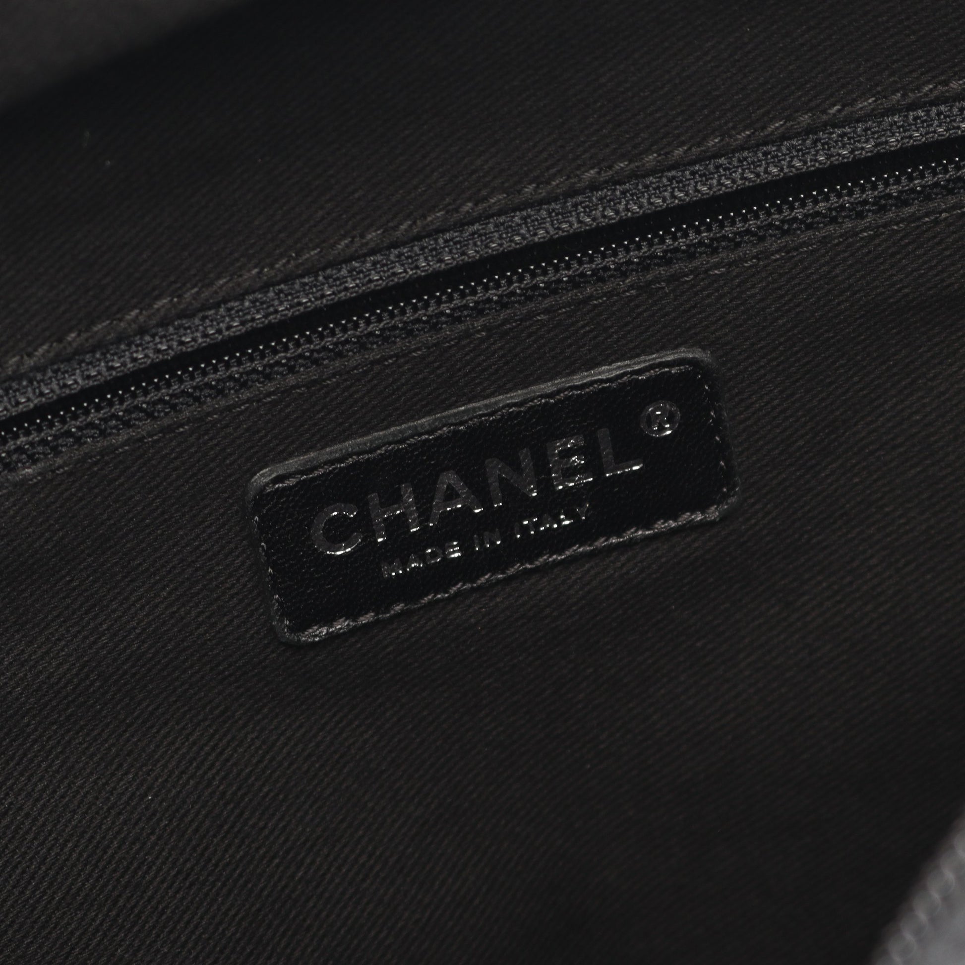 パリニューヨークライン ハンドバッグ トートバッグ ナイロン レザー ブラック シルバー金具 シャネル バッグ CHANEL