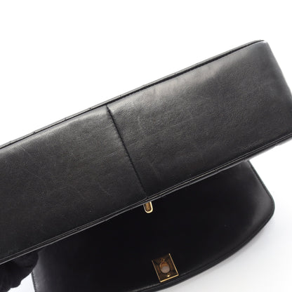 マトラッセ ダイアナフラップ チェーンショルダーバッグ ラムスキン ブラック ゴールド金具 シャネル バッグ CHANEL