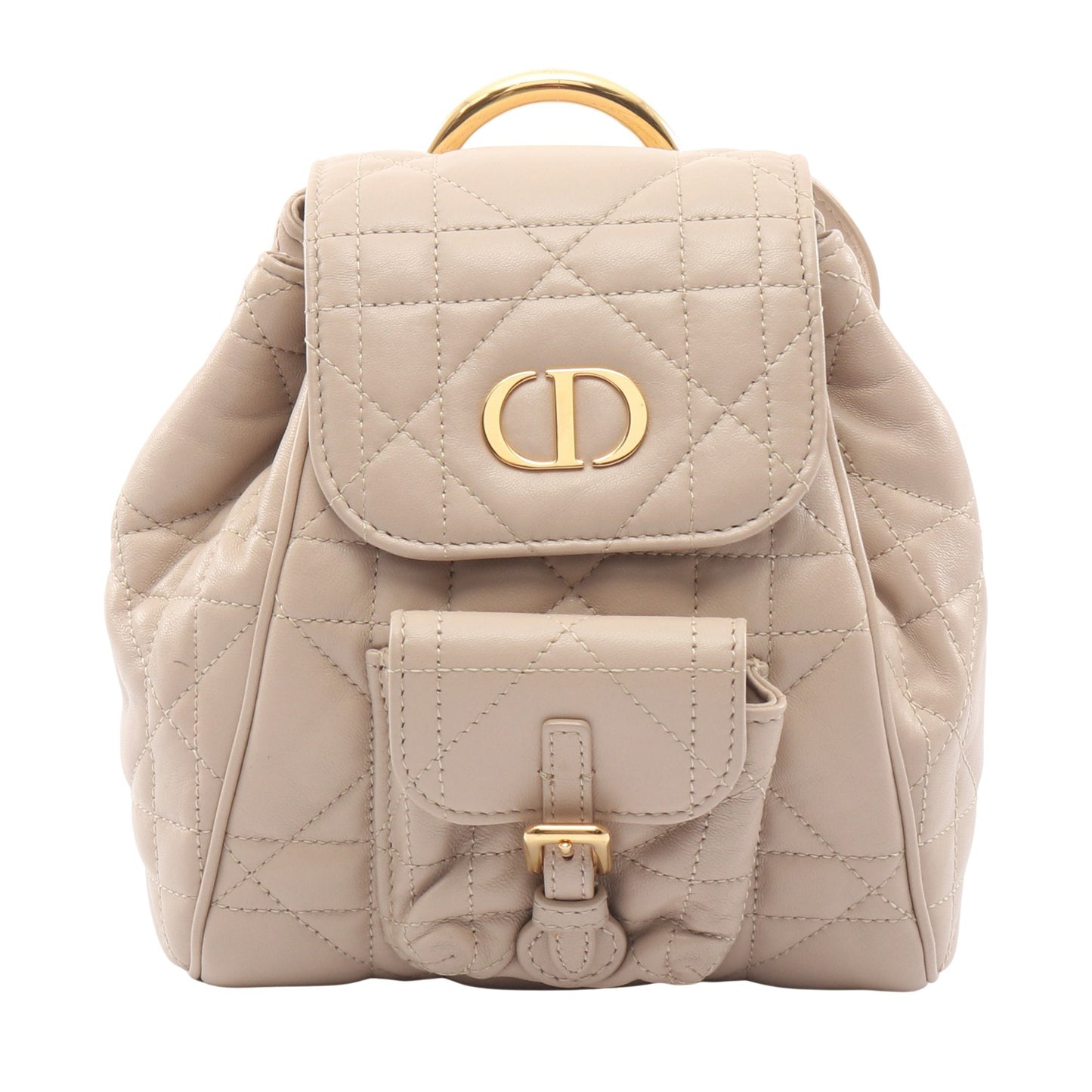 CARO カロ スモール マクロカナージュ バックパック リュックサック レザー グレーベージュ クリスチャンディオール バッグ Christian Dior
