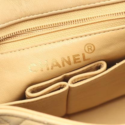 ミニマトラッセ20 チェーンショルダーバッグ ラムスキン ベージュ ゴールド金具 ヴィンテージ シャネル バッグ CHANEL