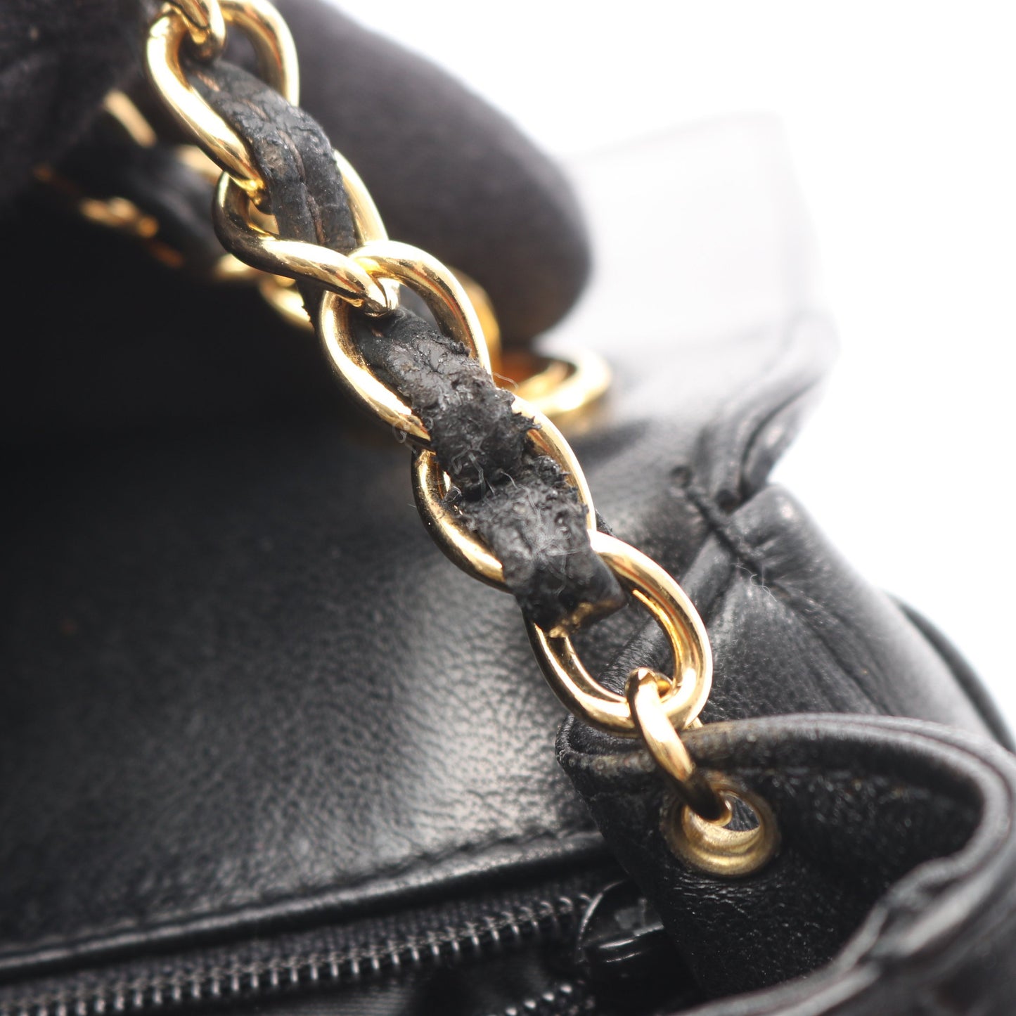 デカココマーク チェーンショルダーバッグ ラムスキン ブラック ゴールド金具 シャネル バッグ CHANEL