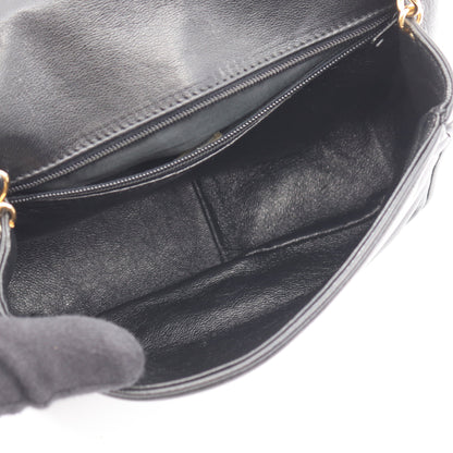 デカココマーク チェーンショルダーバッグ ラムスキン ブラック ゴールド金具 シャネル バッグ CHANEL