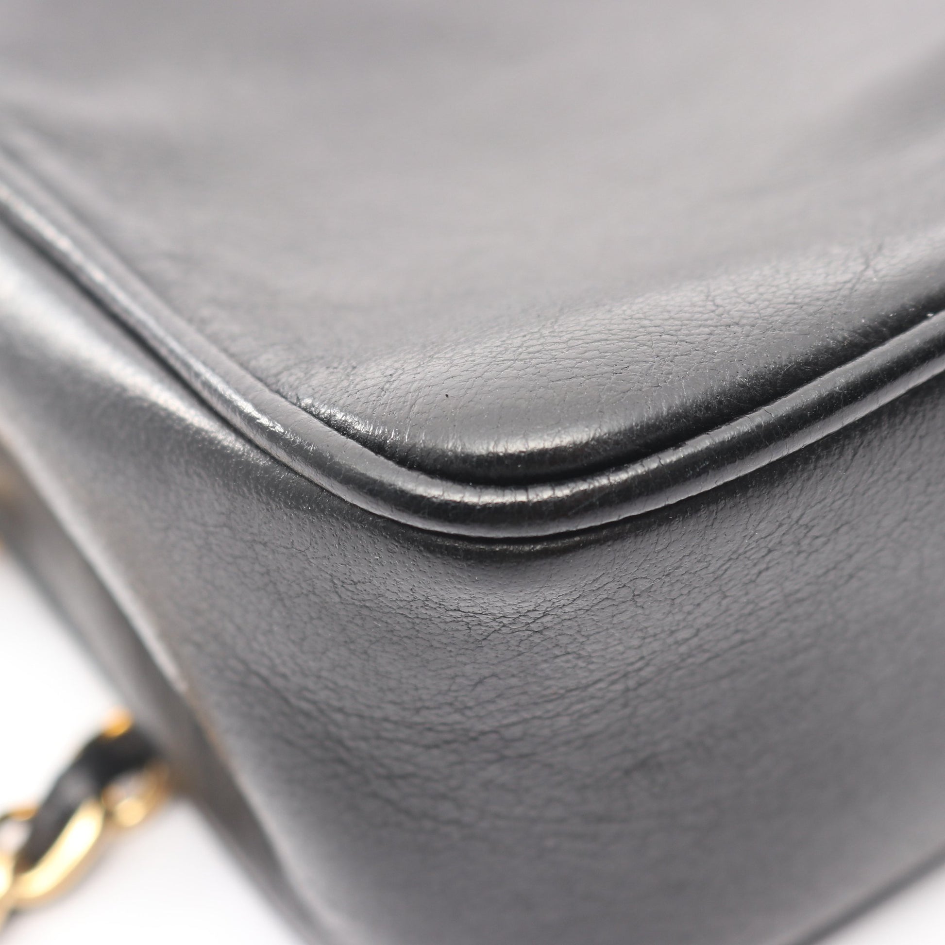 デカココマーク チェーンショルダーバッグ ラムスキン ブラック ゴールド金具 シャネル バッグ CHANEL