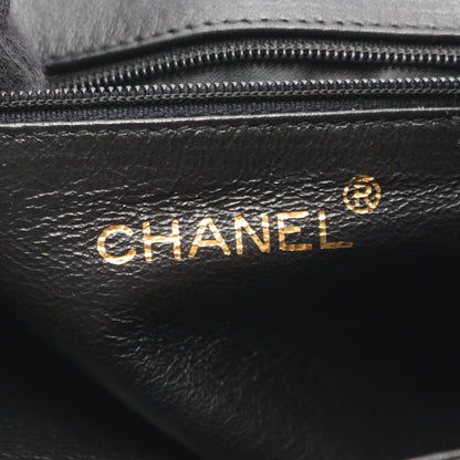 デカココマーク チェーンショルダーバッグ ラムスキン ブラック ゴールド金具 シャネル バッグ CHANEL
