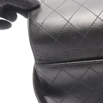マトラッセ ショルダーバッグ ターンロック ラムスキン ブラック シルバー金具 シャネル バッグ CHANEL