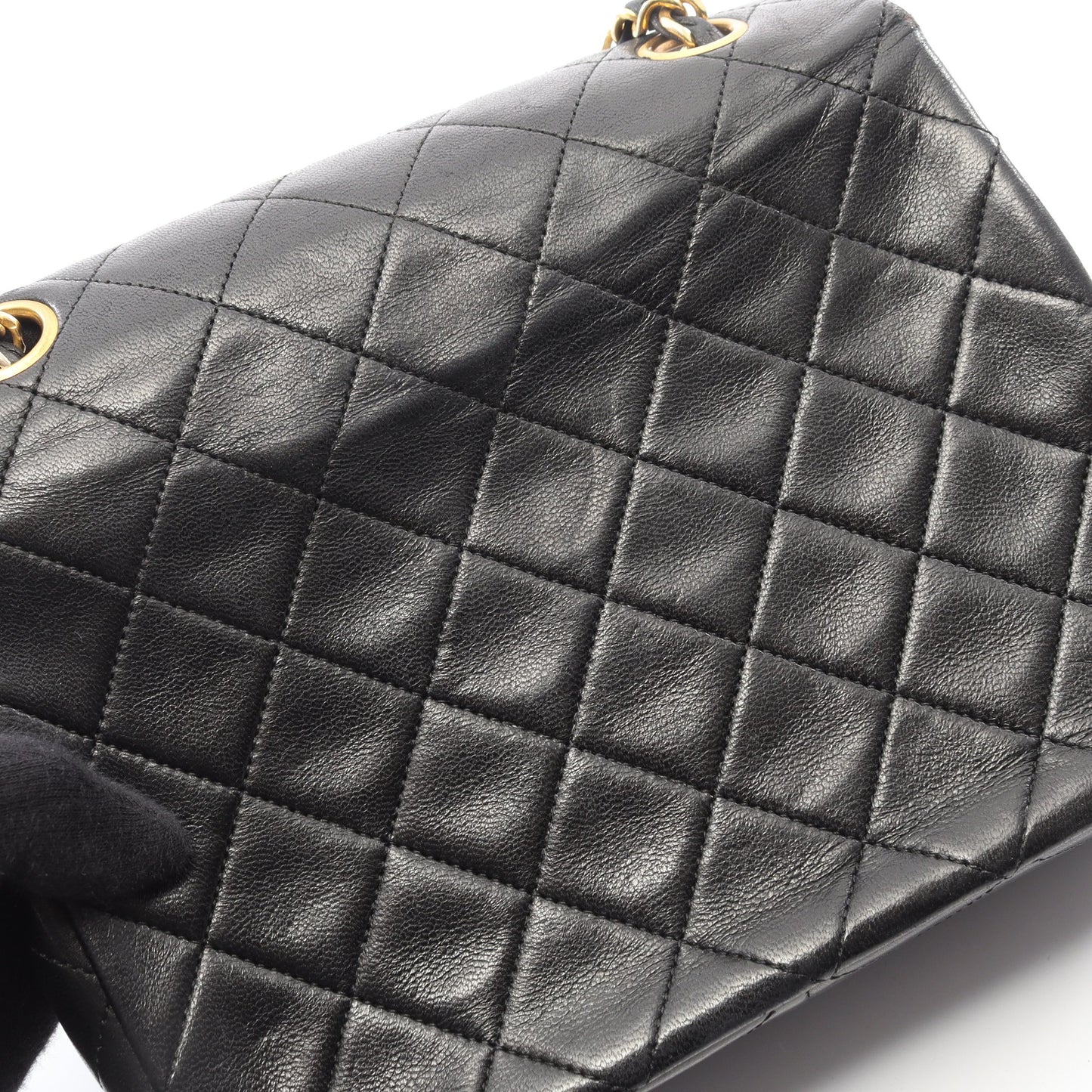 ミニマトラッセ20 チェーンショルダーバッグ ラムスキン ブラック ゴールド金具 ヴィンテージ シャネル バッグ CHANEL