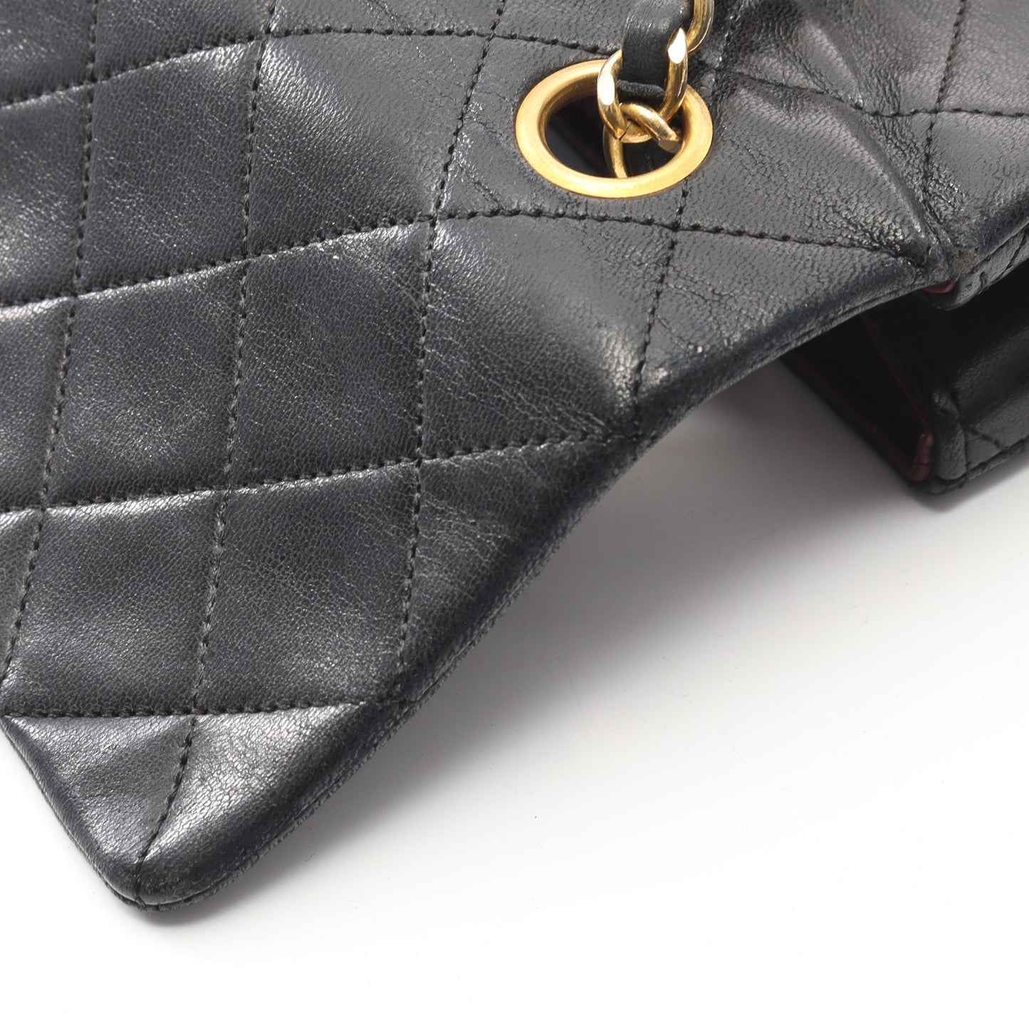 ミニマトラッセ20 チェーンショルダーバッグ ラムスキン ブラック ゴールド金具 ヴィンテージ シャネル バッグ CHANEL
