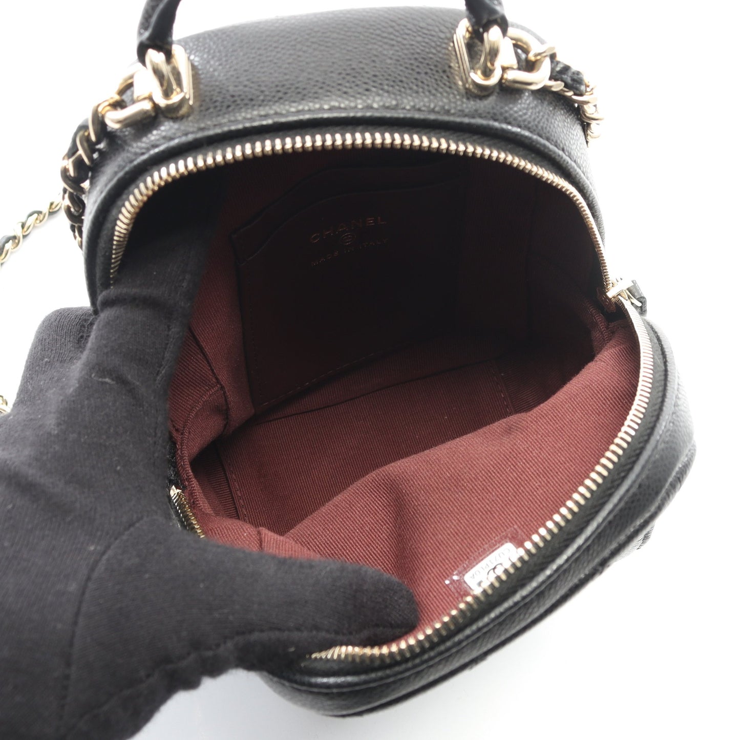 マトラッセ ミニリュック キャビアスキン ブラック ゴールド金具 シャネル バッグ CHANEL