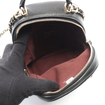 マトラッセ ミニリュック キャビアスキン ブラック ゴールド金具 シャネル バッグ CHANEL