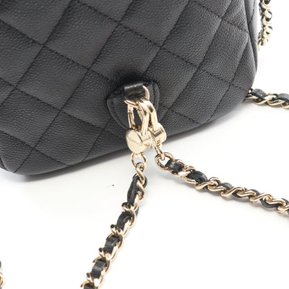マトラッセ ミニリュック キャビアスキン ブラック ゴールド金具 シャネル バッグ CHANEL