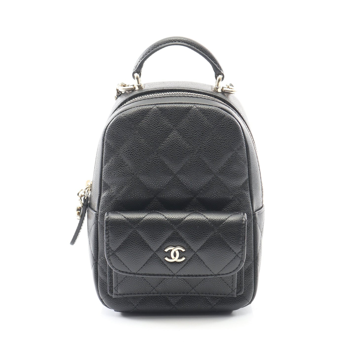 マトラッセ ミニリュック キャビアスキン ブラック ゴールド金具 シャネル バッグ CHANEL