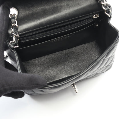 ミニマトラッセ チェーンショルダーバッグ ラムスキン ブラック シルバー金具 シャネル バッグ CHANEL