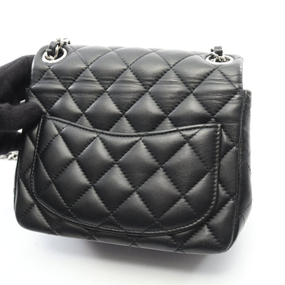 ミニマトラッセ チェーンショルダーバッグ ラムスキン ブラック シルバー金具 シャネル バッグ CHANEL