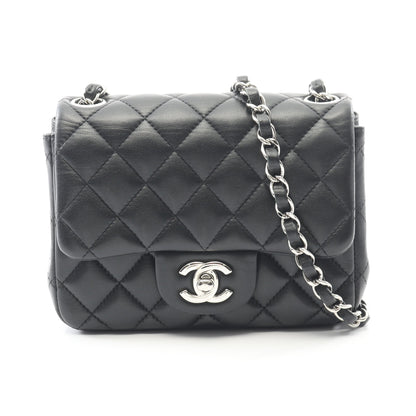 ミニマトラッセ チェーンショルダーバッグ ラムスキン ブラック シルバー金具 シャネル バッグ CHANEL