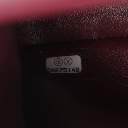 マトラッセ Wフラップ Wチェーンショルダーバッグ ラムスキン ブラック シルバー金具 シャネル バッグ CHANEL
