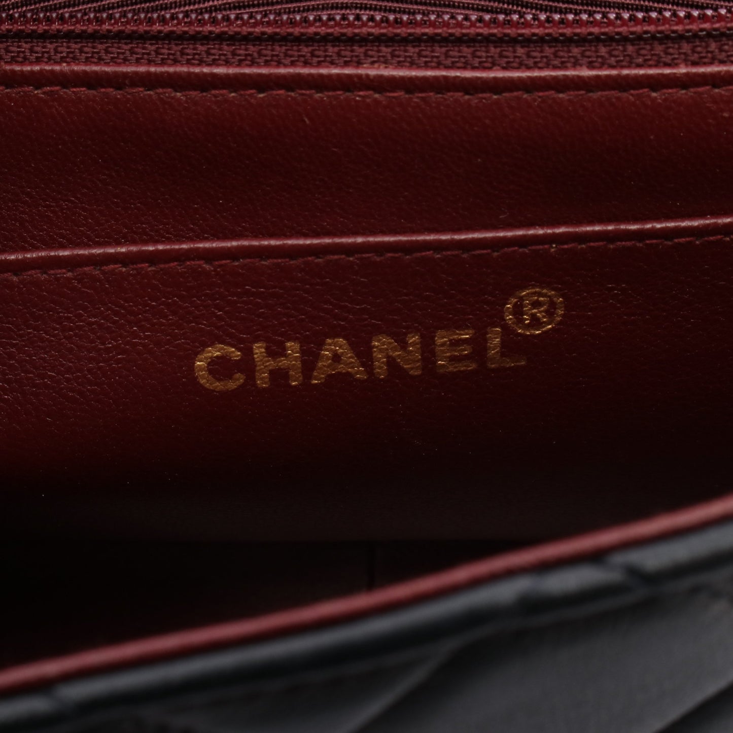 マトラッセ ダイアナフラップ チェーンショルダーバッグ ラムスキン ブラック ゴールド金具 シャネル バッグ CHANEL