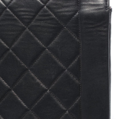 マトラッセ ダイアナフラップ チェーンショルダーバッグ ラムスキン ブラック ゴールド金具 シャネル バッグ CHANEL