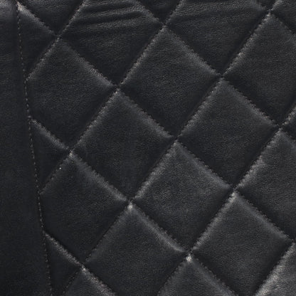 マトラッセ ダイアナフラップ チェーンショルダーバッグ ラムスキン ブラック ゴールド金具 シャネル バッグ CHANEL