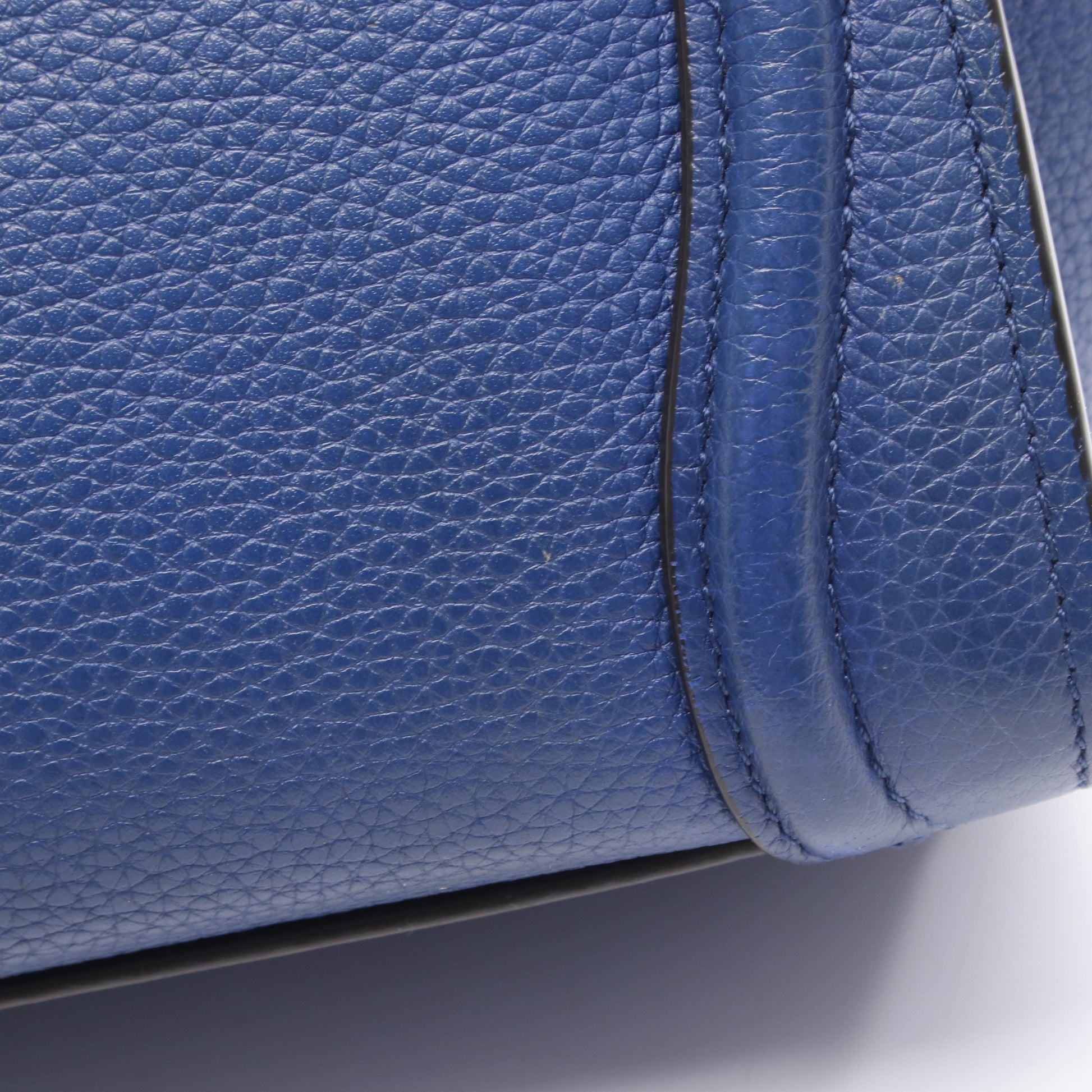 ラゲージ ナノショッパー ハンドバッグ レザー ブルー 2WAY セリーヌ バッグ CELINE