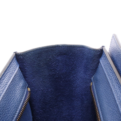 ラゲージ ナノショッパー ハンドバッグ レザー ブルー 2WAY セリーヌ バッグ CELINE