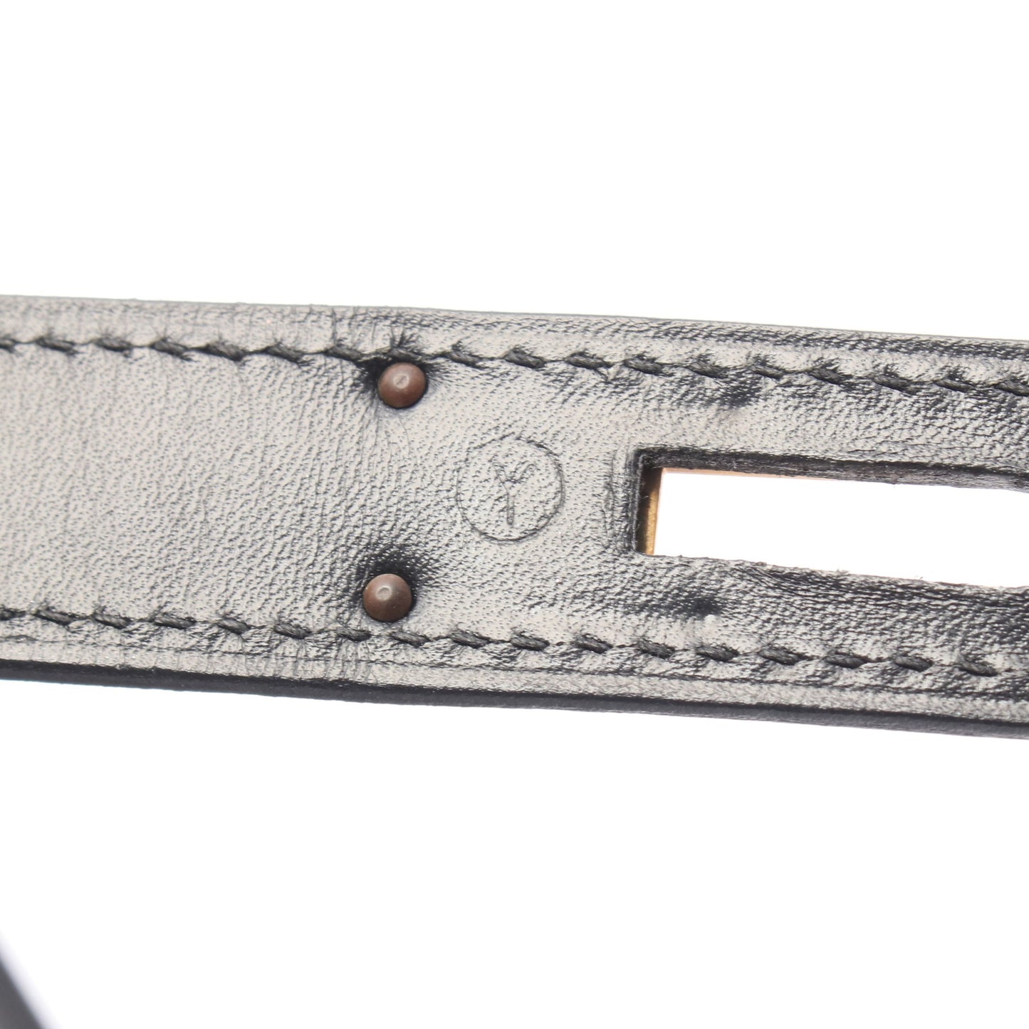 ケリー32 ハンドバッグ ボックスカーフ ブラック ゴールド金具 外縫い 2WAY ○Y刻印 エルメス バッグ HERMES