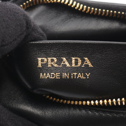 SOFT CALF アーケ ハンドバッグ レザー ブラック 2WAY プラダ バッグ PRADA