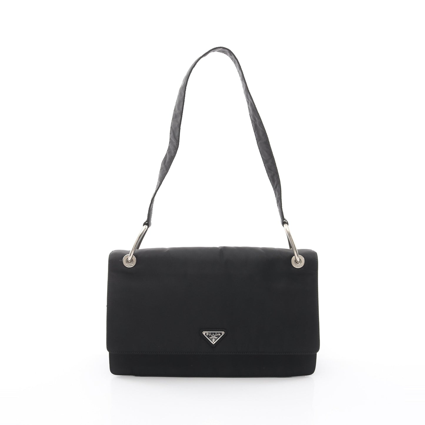 ワンショルダーバッグ ナイロン ブラック 三角プレート プラダ バッグ PRADA