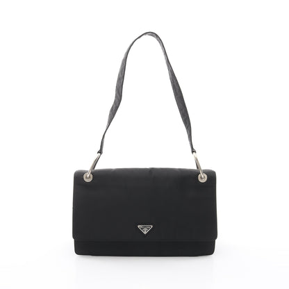 ワンショルダーバッグ ナイロン ブラック 三角プレート プラダ バッグ PRADA