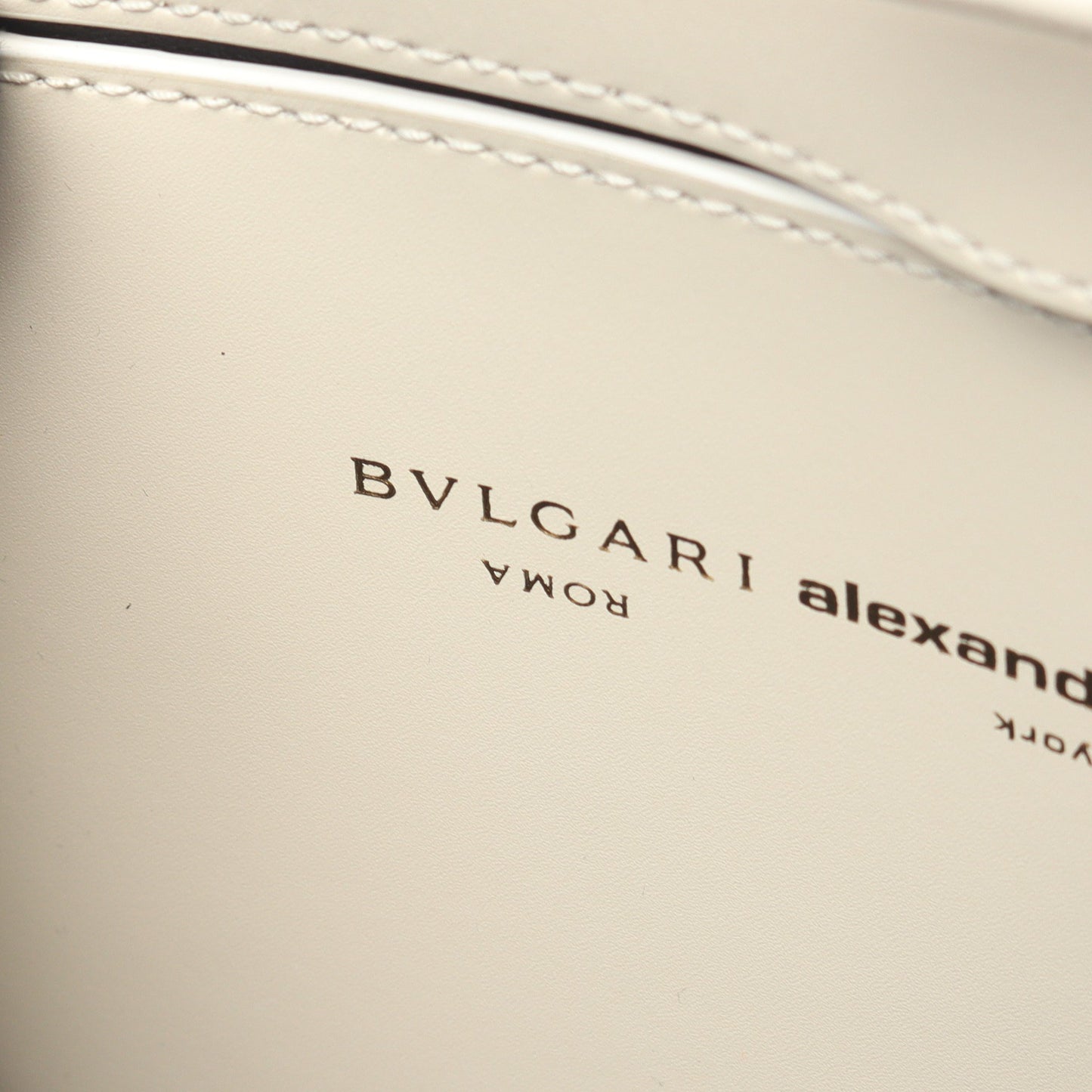 BVLGARI × ALEXANDER WANG セルペンティ ハンドバッグ トートバッグ レザー オフホワイト ブルガリ バッグ BVLGARI