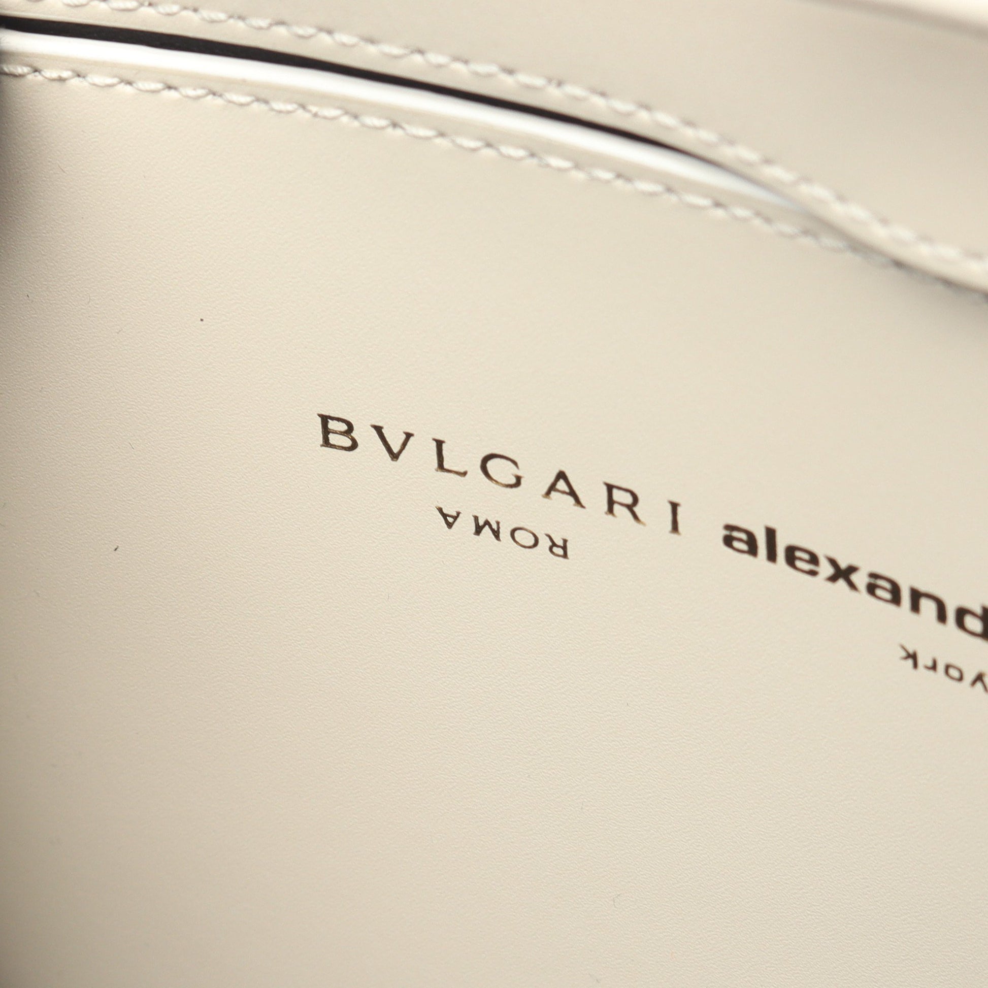 BVLGARI × ALEXANDER WANG セルペンティ ハンドバッグ トートバッグ レザー オフホワイト ブルガリ バッグ BVLGARI
