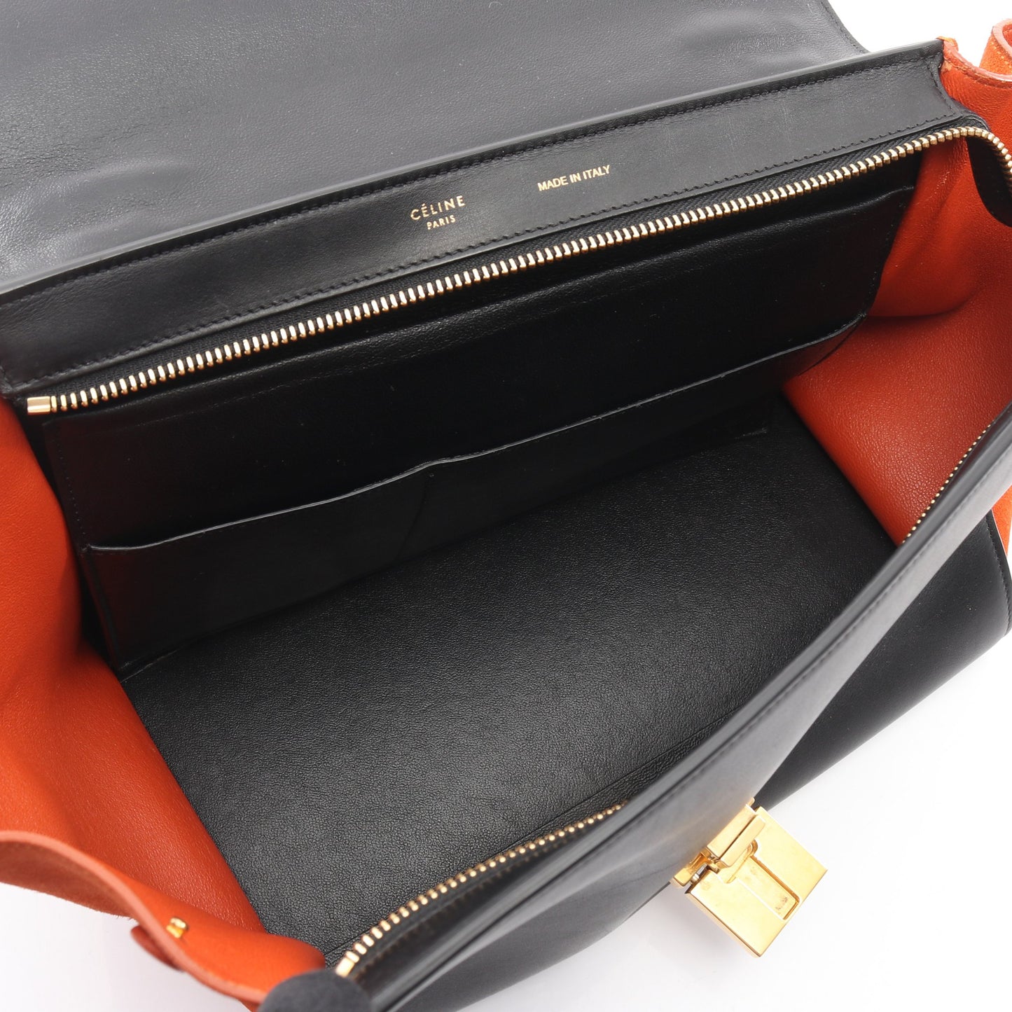 トラペーズ スモール ハンドバッグ レザー スエード オフホワイト ブラック オレンジ 2WAY セリーヌ バッグ CELINE