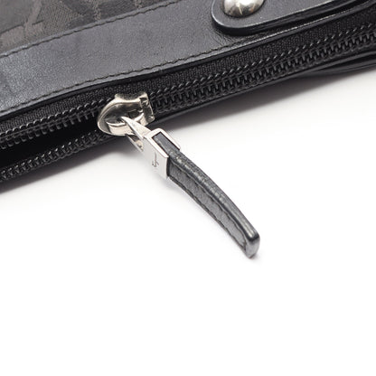ガンチーニ ワンショルダーバッグ キャンバス レザー ブラック サルヴァトーレフェラガモ バッグ Salvatore Ferragamo