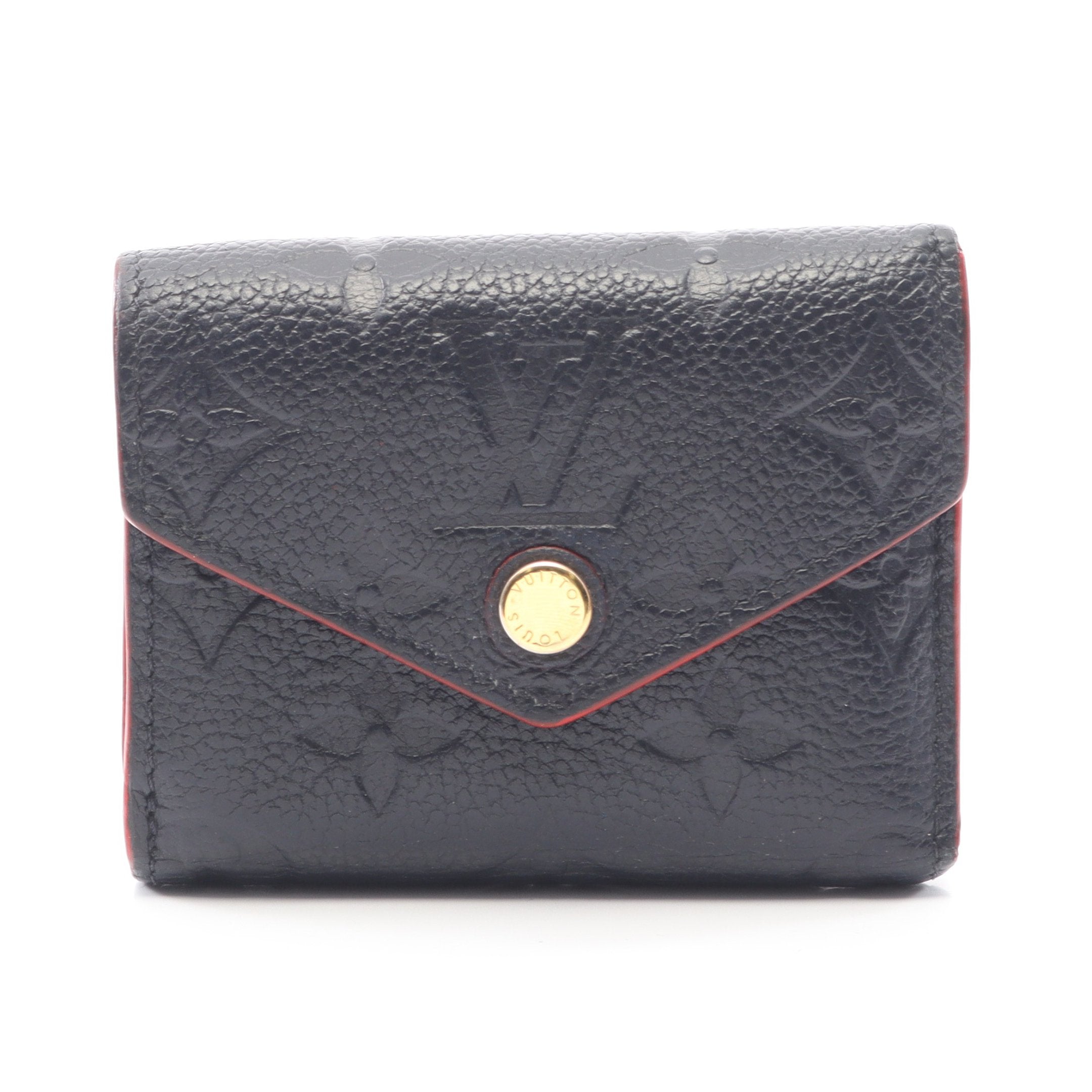 ポルトフォイユ ゾエ モノグラムアンプラント マリーヌルージュ 三