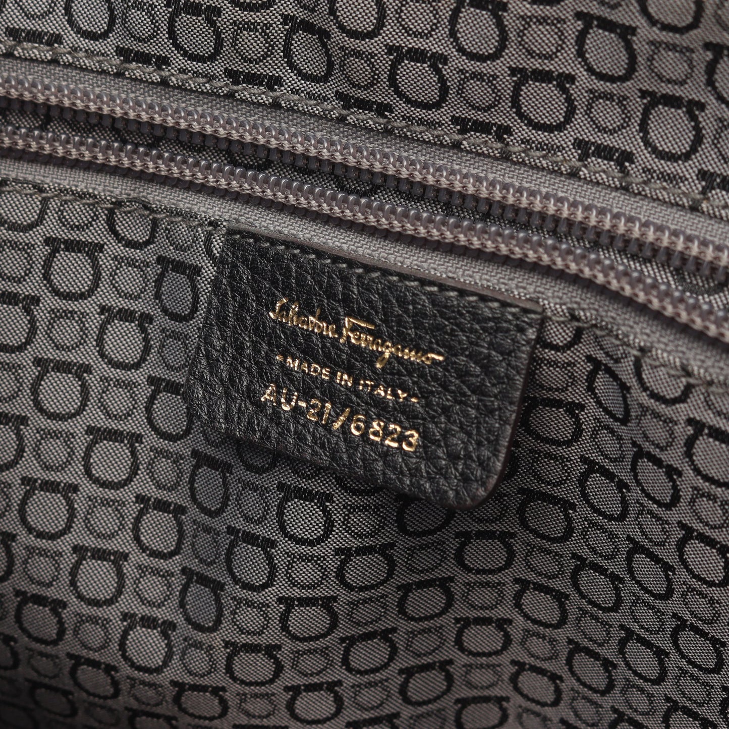 ガンチーニ ハンドバッグ レザー ダークブラウン サルヴァトーレフェラガモ バッグ Salvatore Ferragamo