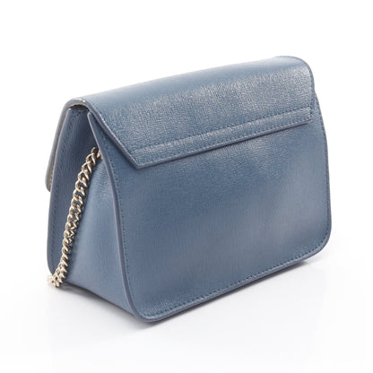 メトロポリス ミニ チェーンショルダーバッグ レザー ブルーグレー フルラ バッグ FURLA