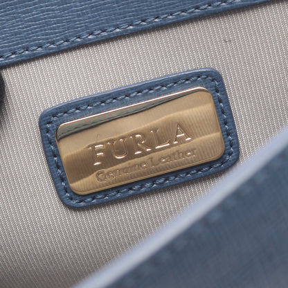 メトロポリス ミニ チェーンショルダーバッグ レザー ブルーグレー フルラ バッグ FURLA