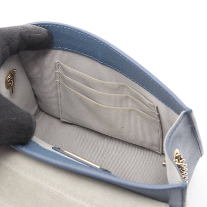 メトロポリス ミニ チェーンショルダーバッグ レザー ブルーグレー フルラ バッグ FURLA