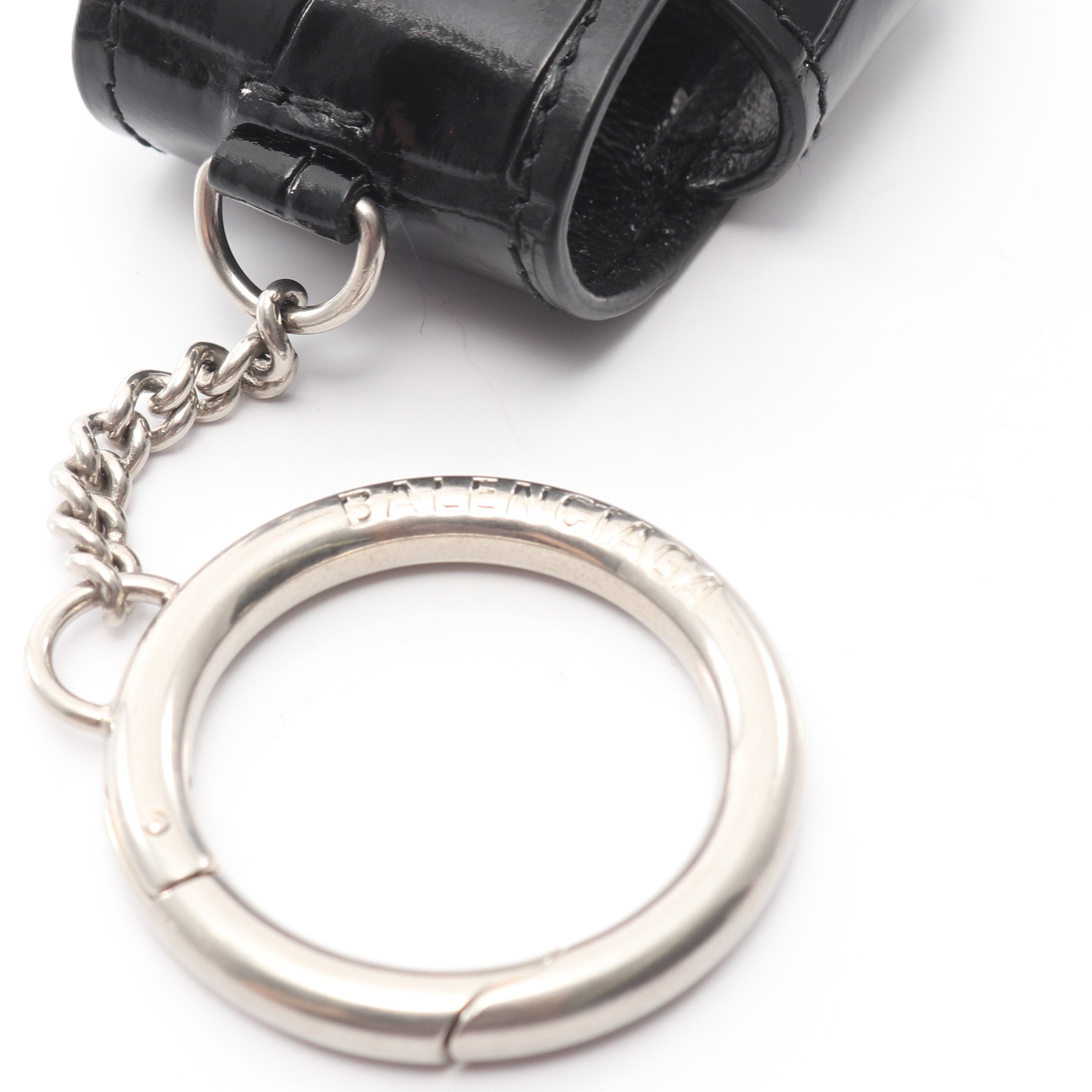 AirPodsケース イヤホンケース レザー ブラック クロコ型押し