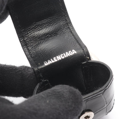 AirPodsケース イヤホンケース レザー ブラック クロコ型押し バレンシアガ 財布・小物 BALENCIAGA