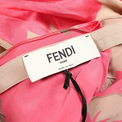 スカート 花柄 総 シルク ベージュ ピンク アシンメトリー フェンディ ボトムス FENDI