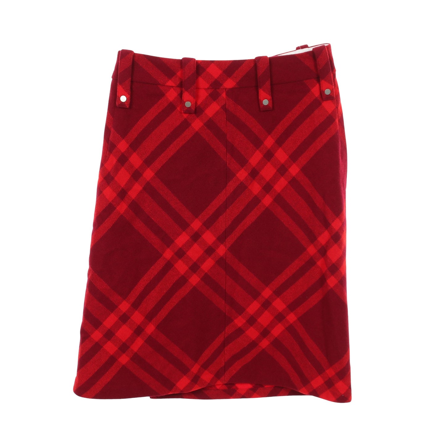 ラップスカート チェック ウール ボルドー レッド バーバリー ボトムス BURBERRY